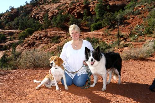 Cheryl & our resident pups (Leo & Cooper)