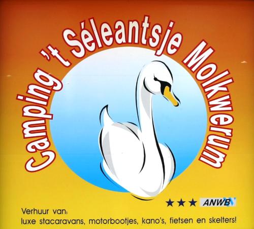 Ingangbord camping Seleantsje Molkwerum